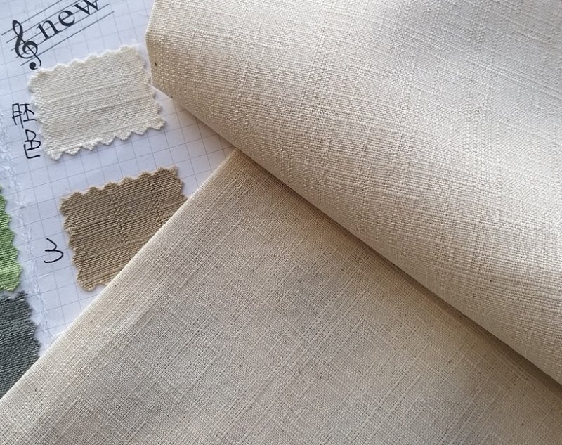 Photo1: 🌸最多用途の布料｜🇹🇼 台灣製｜100%棉 節紗布｜素色🎨 2-米白 0.5碼 現貨｜💖 附 【用家真實分享 #01 剌繡】