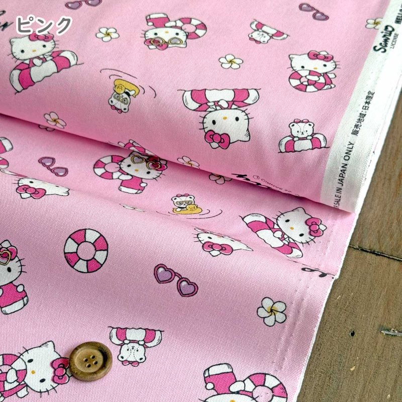 Photo2: 💕Hello Kitty 控【日本選物｜預訂商品（約15–20日到貨）】🟣日本製｜100% 棉 ~ 牛津布｜Sanrio Hello Kitty卡通 夏日｜2026年 4月｜💡附 建議用途 (2)