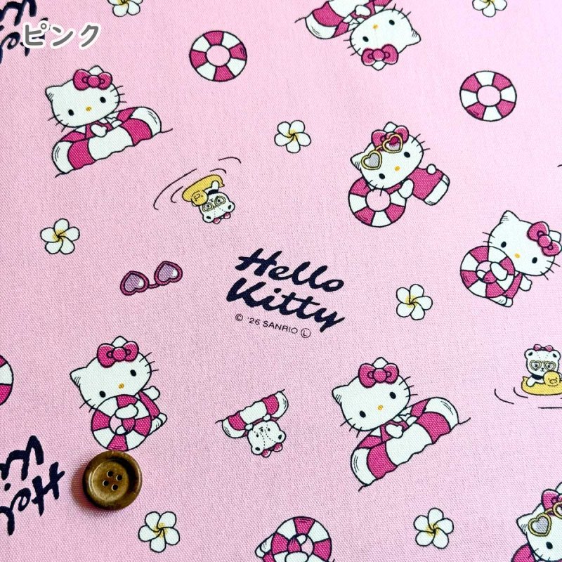 Photo7: 💕Hello Kitty 控【日本選物｜預訂商品（約15–20日到貨）】🟣日本製｜100% 棉 ~ 牛津布｜Sanrio Hello Kitty卡通 夏日｜2026年 4月｜💡附 建議用途 (7)