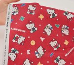 Photo3: 💕Hello Kitty 控【日本選物｜預訂商品（約15–20日到貨）】🟣日本製｜100% 棉 ~ 牛津布｜Sanrio Hello Kitty卡通 昭和時代 復古 英文字母｜2026年 4月｜💡附 【大容量 手提袋 做法及用布量】 (3)