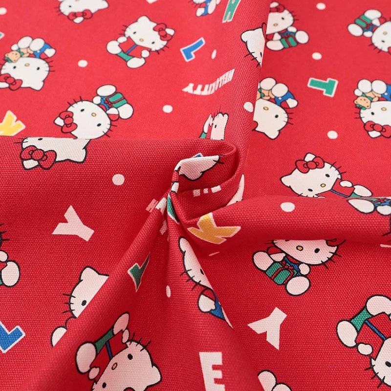 Photo4: 💕Hello Kitty 控【日本選物｜預訂商品（約15–20日到貨）】🟣日本製｜100% 棉 ~ 牛津布｜Sanrio Hello Kitty卡通 昭和時代 復古 英文字母｜2026年 4月｜💡附 【大容量 手提袋 做法及用布量】 (4)
