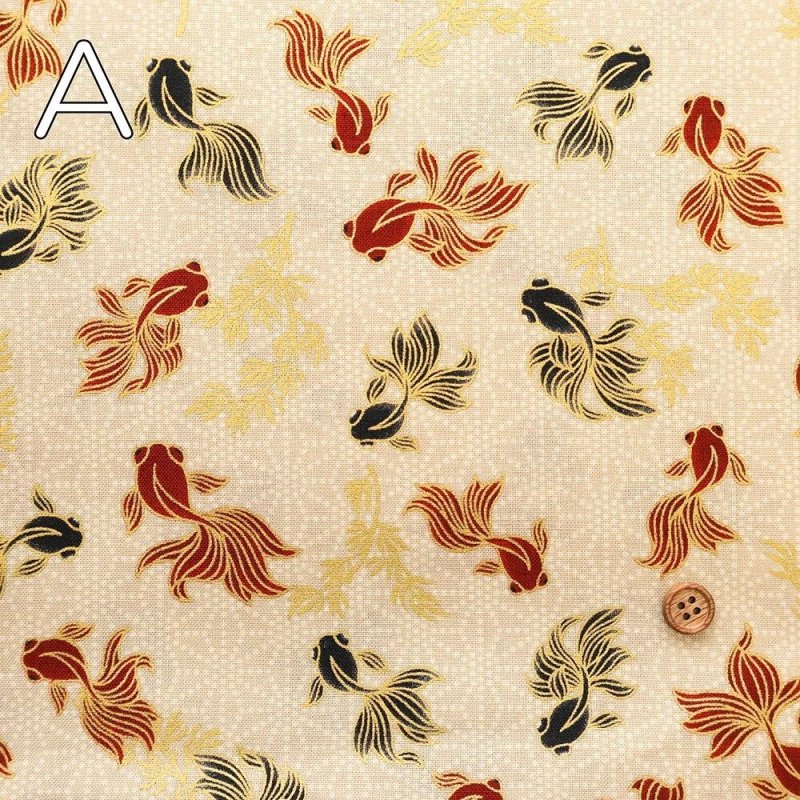 Photo2: 🌸和風感覺滿滿【日本選物｜預訂商品（約15–20日到貨）】🟡日本製｜100% 棉 床單厚度｜百華繚蘭 金魚｜2026年 4月｜附【8款實用建議 及 迷你斜孭袋 建議用布量 參考】 (2)