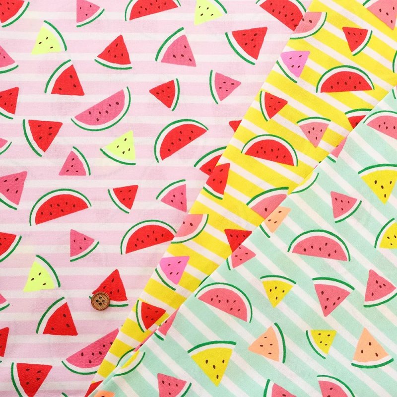 Photo1: 🍉充滿夏天感覺【日本選物｜預訂商品（約15–20日到貨）】🟡日本製｜100% 棉 床單厚度｜西瓜｜2026年 5月｜附【小朋友短褲教學】 (1)