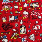 Photo8: 💕Hello Kitty 控【日本選物｜預訂商品（約15–20日到貨）】🟣日本製｜100% 棉 ~ 牛津布｜Sanrio Hello Kitty卡通 混撘款｜2026年 5月｜💡附 【大容量 手提袋 做法及用布量】 (8)