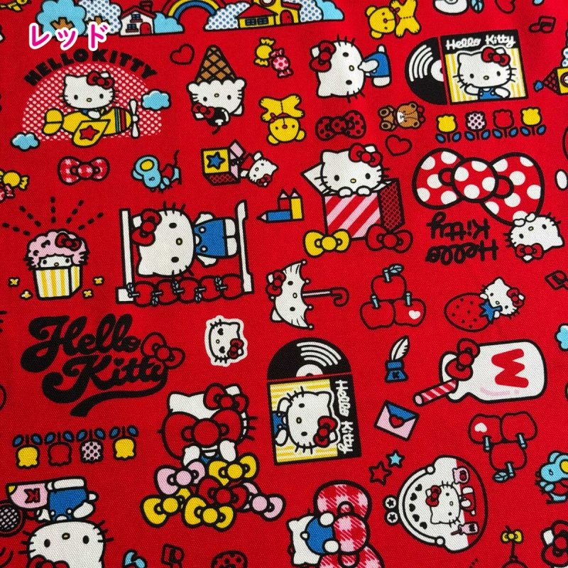 Photo8: 💕Hello Kitty 控【日本選物｜預訂商品（約15–20日到貨）】🟣日本製｜100% 棉 ~ 牛津布｜Sanrio Hello Kitty卡通 混撘款｜2026年 5月｜💡附 【大容量 手提袋 做法及用布量】 (8)