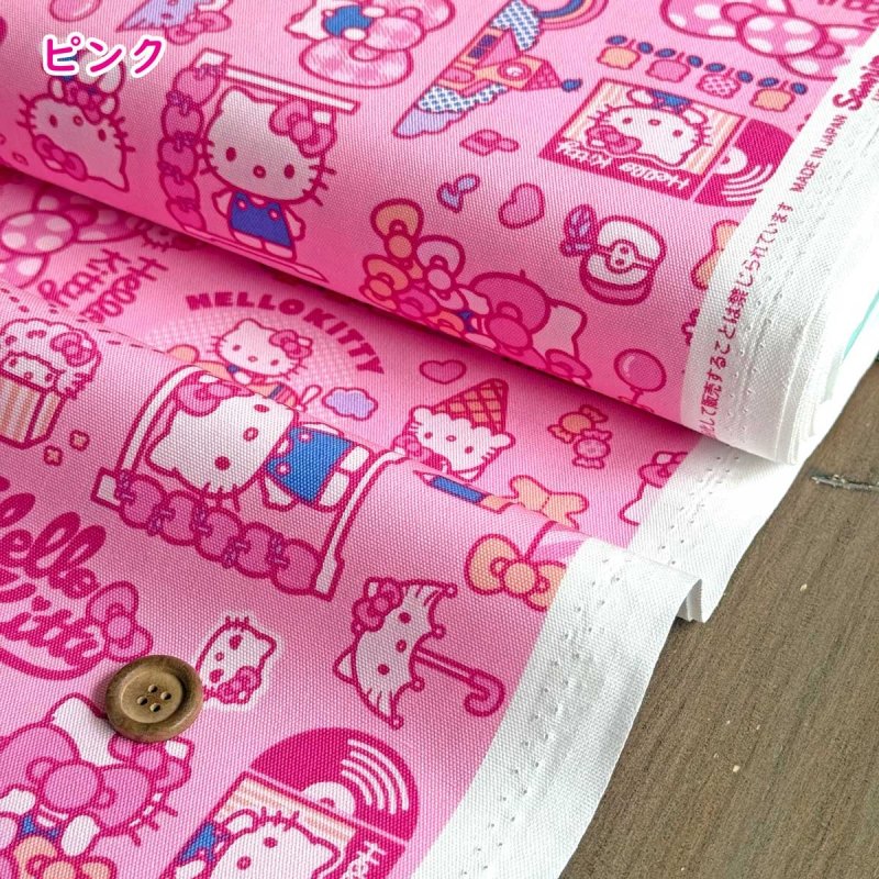 Photo6: 💕Hello Kitty 控【日本選物｜預訂商品（約15–20日到貨）】🟣日本製｜100% 棉 ~ 牛津布｜Sanrio Hello Kitty卡通 混撘款｜2026年 5月｜💡附 【大容量 手提袋 做法及用布量】 (6)