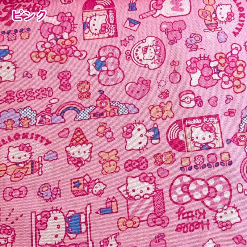 Photo5: 💕Hello Kitty 控【日本選物｜預訂商品（約15–20日到貨）】🟣日本製｜100% 棉 ~ 牛津布｜Sanrio Hello Kitty卡通 混撘款｜2026年 5月｜💡附 【大容量 手提袋 做法及用布量】 (5)