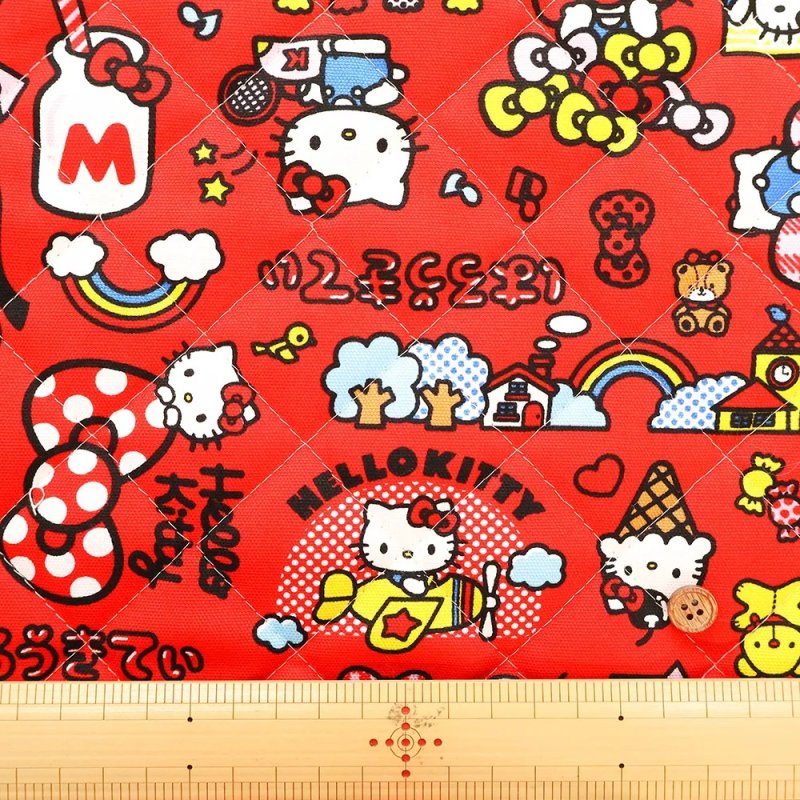 Photo3: 👍🏻適合做幼稚園午睡床墊【日本選物｜預訂商品（約15–20日到貨）】🟡日本製｜絎縫 車棉布｜Sanrio Hello Kitty卡通 混撘款｜2026年 5月｜附【😴幼稚園午睡套裝建議用量】 (3)