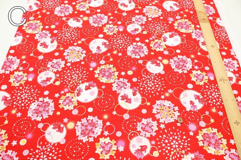 Photo6: 🧧夏日的象徵【日本選物｜預訂商品（約15–20日到貨）】🟡日本製｜100% 棉 薄 多臂織法｜夏日 煙火 金魚 花朵｜2026年 6月 (6)