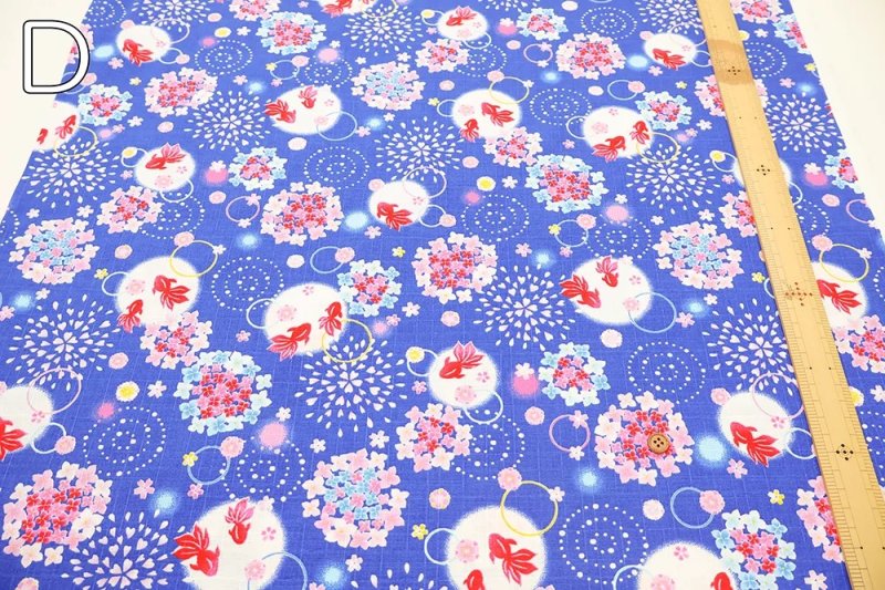 Photo7: 🧧夏日的象徵【日本選物｜預訂商品（約15–20日到貨）】🟡日本製｜100% 棉 薄 多臂織法｜夏日 煙火 金魚 花朵｜2026年 6月 (7)