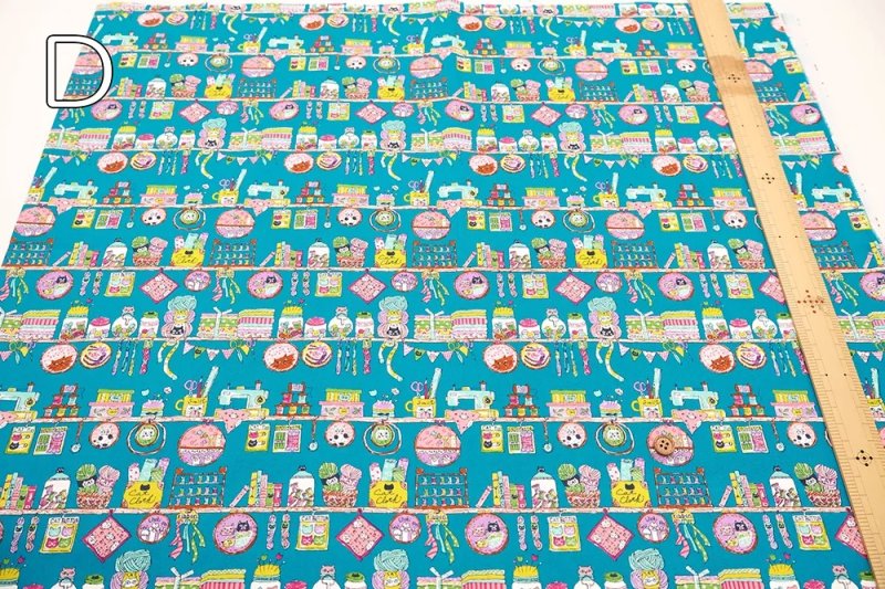 Photo5: 🐱小貓喵【日本選物｜預訂商品（約15–20日到貨）】🟡日本製｜100% 棉 床單厚度｜小貓 縫紉時間到 動物｜2026年 6月 (5)