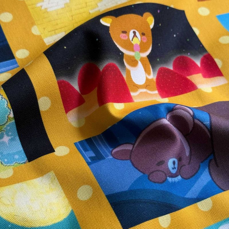 Photo3: 😍Rilakkuma 鬆弛熊【預訂商品（約15–20日到貨）】🟣日本製｜100% 棉 ~ 牛津布 數位印花｜動漫場景｜2026年 6月 (3)