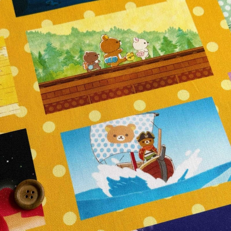 Photo4: 😍Rilakkuma 鬆弛熊【預訂商品（約15–20日到貨）】🟣日本製｜100% 棉 ~ 牛津布 數位印花｜動漫場景｜2026年 6月 (4)