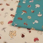 Photo1: 【日本選物｜預訂商品（約15–20日到貨）】🔴日本製｜100% 棉 ~ 牛津布｜毒蘑菇｜2026年 6月 (1)