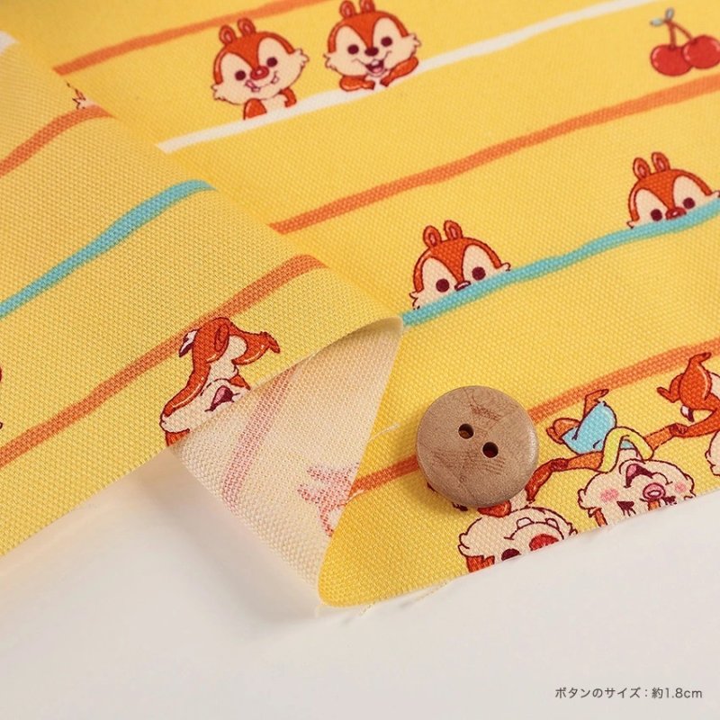 Photo3: 💕Chip 'n Dale【日本選物｜預訂商品（約15–20日到貨）】🔴日本製｜100% 棉 ~ 牛津布｜Disney 奇奇蒂蒂 復古童趣｜2026年 6月 (3)