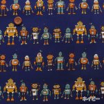 Photo4: 🤖機械人【日本選物｜預訂商品（約 20 日到貨）】🟤日本製｜100% 棉 床單厚度｜童趣與復古感 活潑感十足 男孩子方向｜2026年 6月 (4)