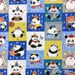 Photo4: 🐼 百變貓熊造型【日本選物｜預訂商品（約約 20 日到貨）】🟤日本製｜100% 棉 ~ 牛津布｜繽紛格子拼接 獨特的變裝貓熊 動物｜2026年 7月 (4)