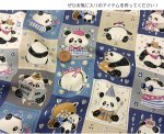 Photo9: 🐼 百變貓熊造型【日本選物｜預訂商品（約約 20 日到貨）】🟤日本製｜100% 棉 ~ 牛津布｜繽紛格子拼接 獨特的變裝貓熊 動物｜2026年 7月 (9)