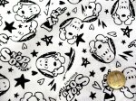 Photo2: 💕Snoopy【預訂商品（約 20日到貨）】🔵日本製｜100% 棉 ~ 牛津布｜史努比大臉⭐星星、愛心和手繪風｜2026年 7月 (2)
