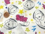 Photo5: 💕Snoopy【預訂商品（約 20日到貨）】🔵日本製｜100% 棉 ~ 牛津布｜史努比大臉⭐星星、愛心和手繪風｜2026年 7月 (5)