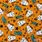 Photo6: 💕Snoopy【預訂商品（約 20日到貨）】🔵日本製｜100% 棉 ~ 牛津布｜史努比大臉⭐星星、愛心和手繪風｜2026年 7月 (6)
