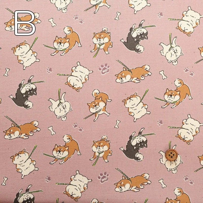 Photo4: 🐶抗拒散步的柴犬【日本選物｜預訂商品（約 20 日到貨）】🟡日本製｜100% 棉 ~ 牛津布｜動物 柴犬 狗骨頭｜2026年 7月 (4)