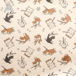Photo2: 🐶抗拒散步的柴犬【日本選物｜預訂商品（約 20 日到貨）】🟡日本製｜100% 棉 ~ 牛津布｜動物 柴犬 狗骨頭｜2026年 7月 (2)