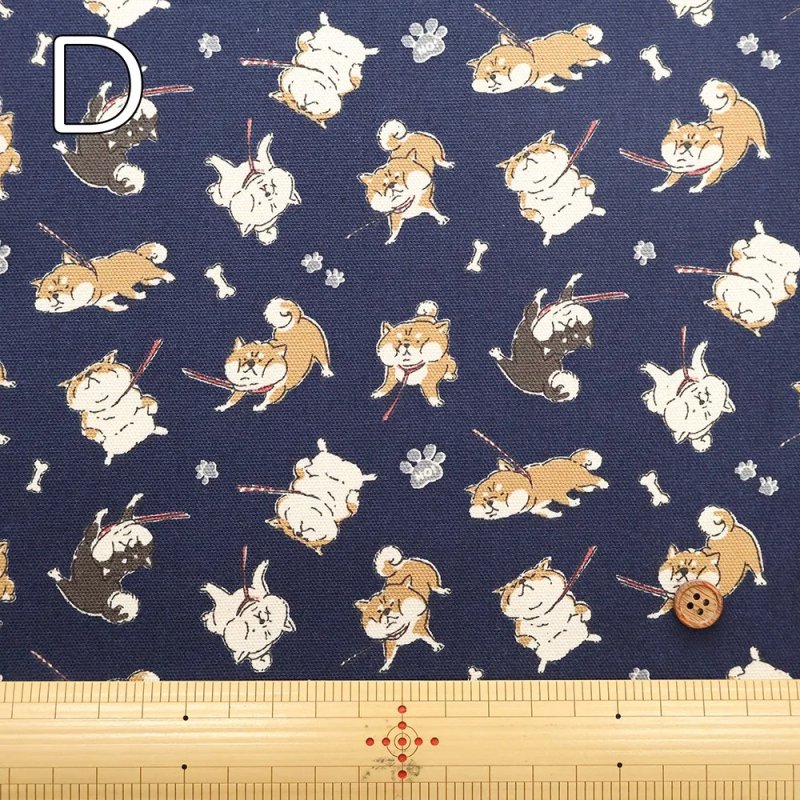 Photo6: 🐶抗拒散步的柴犬【日本選物｜預訂商品（約 20 日到貨）】🟡日本製｜100% 棉 ~ 牛津布｜動物 柴犬 狗骨頭｜2026年 7月 (6)