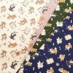 Photo1: 🐶抗拒散步的柴犬【日本選物｜預訂商品（約 20 日到貨）】🟡日本製｜100% 棉 ~ 牛津布｜動物 柴犬 狗骨頭｜2026年 7月 (1)