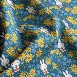 Photo12: Prairie Day🐰Miffy【預訂商品（約 20日到貨）】🟣日本製｜100% 棉 ~ Liberty Tana Lawn 棉布 💡非常輕薄💡柔軟💡透氣💡表面帶有一種類似絲綢咁光滑細緻嘅質感｜⭐米菲⭐罌粟與雛菊⭐線條簡潔的花朵⭐取自1963年繪本的米菲早期形象｜2026年 7月 (12)