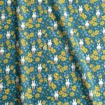 Photo13: Prairie Day🐰Miffy【預訂商品（約 20日到貨）】🟣日本製｜100% 棉 ~ Liberty Tana Lawn 棉布 💡非常輕薄💡柔軟💡透氣💡表面帶有一種類似絲綢咁光滑細緻嘅質感｜⭐米菲⭐罌粟與雛菊⭐線條簡潔的花朵⭐取自1963年繪本的米菲早期形象｜2026年 7月 (13)