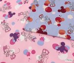 Photo1: 💕Minnie Mouse【預訂商品（約 20日到貨）】🔴日本製｜100% 棉 ~ 牛津布｜Disney Minnie Mouse 花朵與米妮 剪影｜2026年 7月 (1)