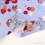 Photo4: 💕Minnie Mouse【預訂商品（約 20日到貨）】🔴日本製｜100% 棉 ~ 牛津布｜Disney Minnie Mouse 花朵與米妮 剪影｜2026年 7月 (4)