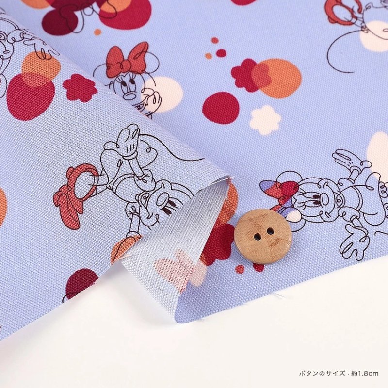 Photo4: 💕Minnie Mouse【預訂商品（約 20日到貨）】🔴日本製｜100% 棉 ~ 牛津布｜Disney Minnie Mouse 花朵與米妮 剪影｜2026年 7月 (4)