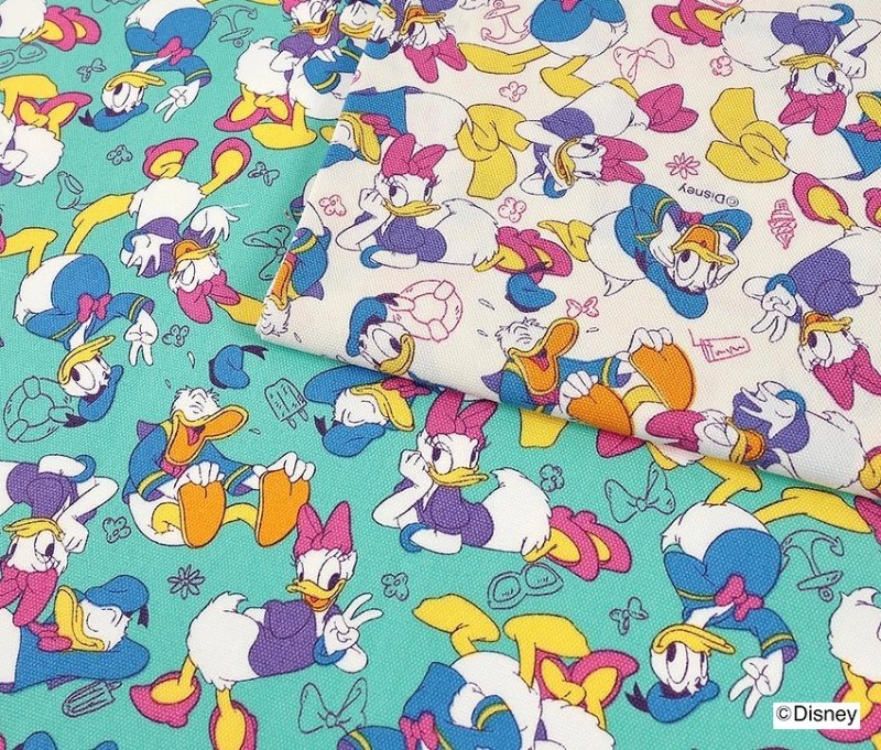 Photo1: 💕Donald Duck & Daisy Duck【預訂商品（約 20日到貨）】🔴日本製｜100% 棉 ~ 牛津布｜Disney 唐老鴨 & 黛絲 情侶互動、雪糕、蝴蝶結、眼鏡  ｜2026年 7月 (1)