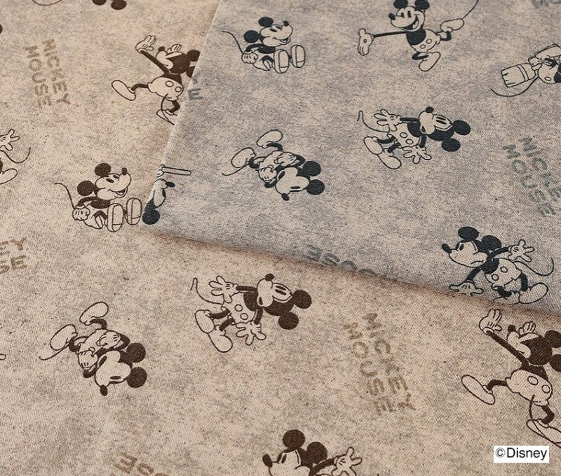 Photo1: 💕Micky & Minnie Mouse【預訂商品（約 20日到貨）】🔴日本製｜85%棉 15%麻 : 透氣乾爽、扎實耐磨｜Disney Mickey & Minnie Mouse 迪士尼米奇與米妮 復古懷舊風格｜2026年 8月 (1)