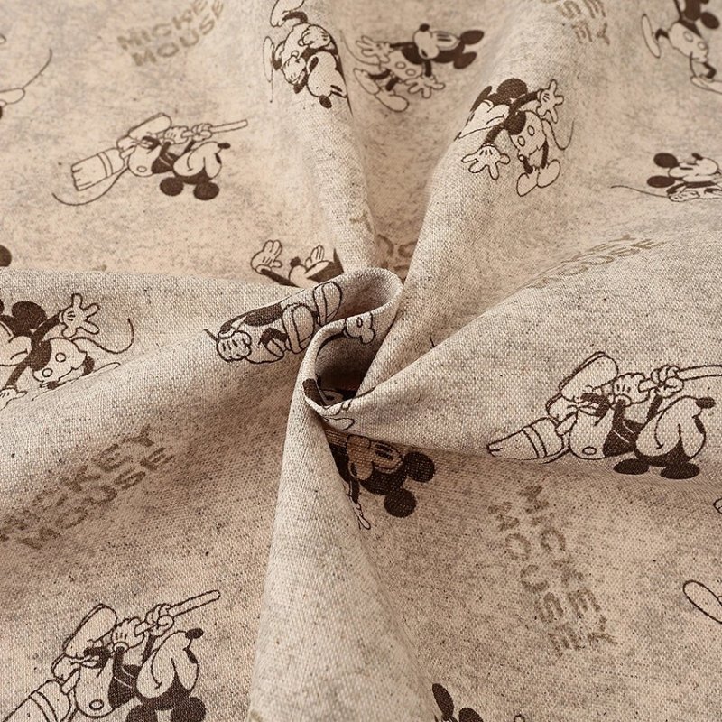 Photo3: 💕Micky & Minnie Mouse【預訂商品（約 20日到貨）】🔴日本製｜85%棉 15%麻 : 透氣乾爽、扎實耐磨｜Disney Mickey & Minnie Mouse 迪士尼米奇與米妮 復古懷舊風格｜2026年 8月 (3)