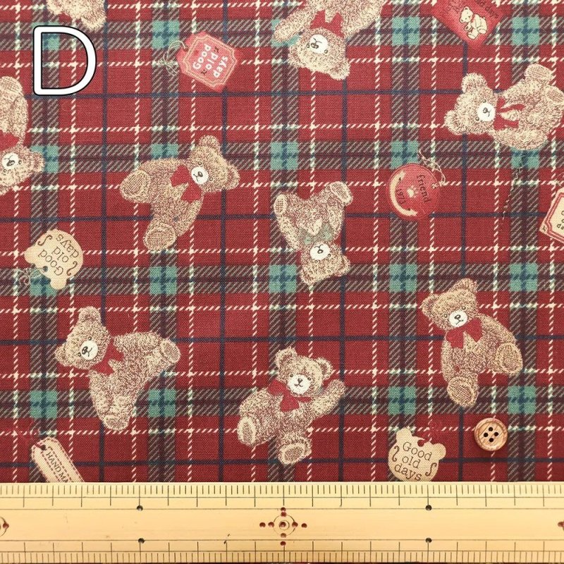 Photo2: 🧸Teddy bear【日本選物｜預訂商品（約 20 日到貨）】🟡日本製｜100% 棉 床單厚度｜泰迪熊、英倫復古風、蘇格蘭格紋｜2026年 8月 (2)