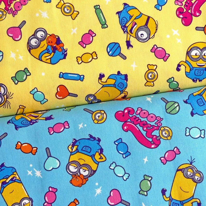 Photo1: 💕Minions【預訂商品（約 20日到港）】🟣日本製｜絎縫 車棉布｜迷你兵團 糖果｜2026年 8月 (1)