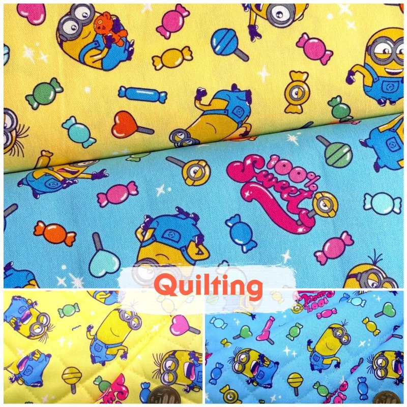 Photo1: 💕Minions【預訂商品（約 20日到港）】🔵日本製｜絎縫 車棉布｜迷你兵團 糖果｜2026年 8月 (1)