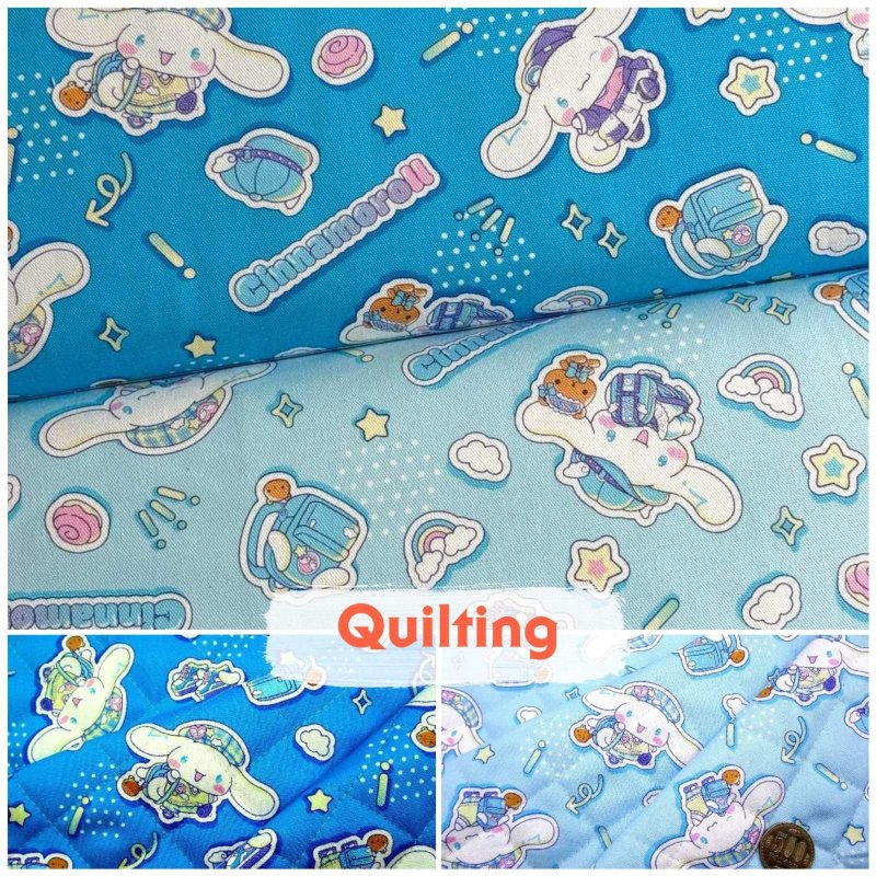 Photo1: 💕Cinnamoroll【預訂商品（約 20日到貨）】🔵日本製｜絎縫 車棉布｜Sanrio 玉桂狗 學院風｜2026年 8月 (1)