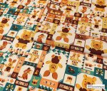Photo1: 💕Winnie The Pooh【預訂商品（約 20日到港）】🔴日本製｜100% 棉 ~ 牛津布｜Disney 小熊維尼 懷舊復古風的方塊拼布風｜2026年 9月 (1)