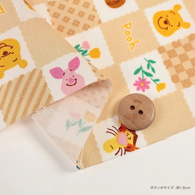 Photo1: 💕Winnie The Pooh【預訂商品(約 20日到港)】🔴日本製|100% 棉 ~ 牛津布|Disney 小熊維尼 百畝森林好朋友 市松方格 棋盤格 Piglet 跳跳虎|2026年 9月