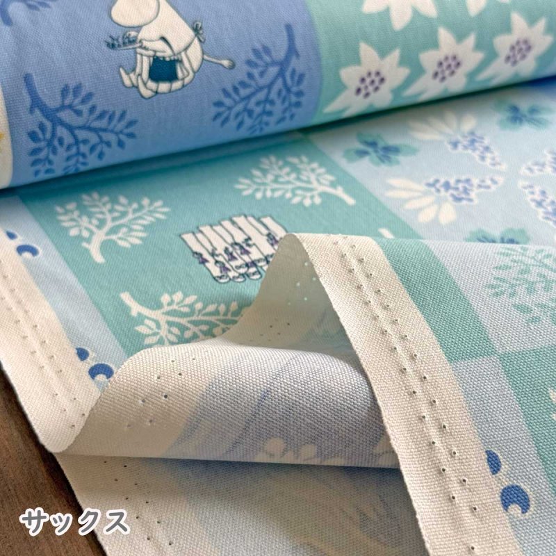 Photo8: 💕姆明【預訂商品（約 20日到港）】🟣日本製｜100% 棉 ~ 牛津布｜MOOMIN × 河東梨香 森林與花朵之間 拼布風｜2026年 9月 (8)