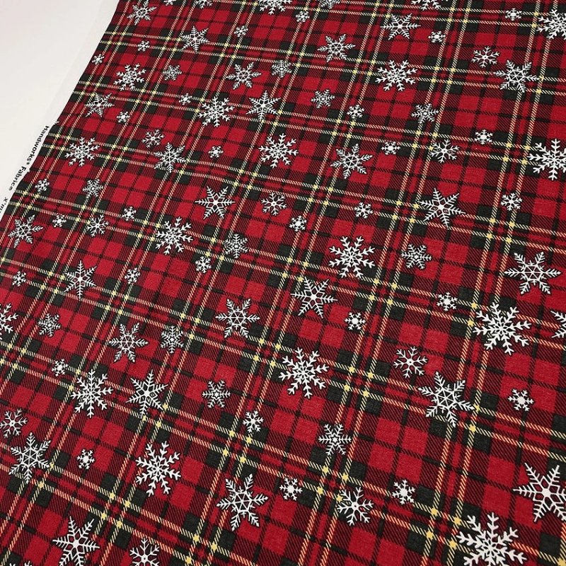 Photo6: 🎄Christmas【日本選物｜預訂商品（約 20 日到港）】🔴日本製｜100% 棉 床單厚度｜聖誕節 經典聖誕格紋 雪花｜2026年 9月 (6)