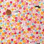 Photo4: 💕Cotton Kobayashi【日本選物｜預訂商品（約 20日到港）】🟤日本製｜100% 棉 "Broadcloth / 府綢" 偏薄、輕盈 摸起來平滑、細緻且親膚｜花畑貓 動物 花海｜2026年 9月 (4)