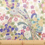 Photo3: 🇯🇵吉祥緞帶紋樣【日本選物｜預訂商品（約 20 日到港）】🟡日本製｜100% 棉 床單厚度｜和風 日式 友禪染風格 牡丹 櫻花 菊花 流水與扇 千代紙 友禪紙圖案｜2026年 9月 (3)