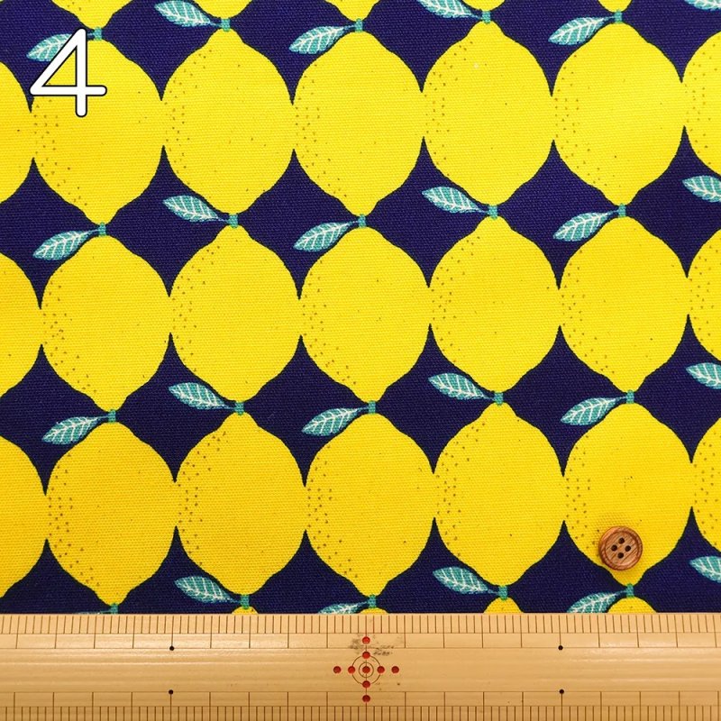 Photo6: 🍋檸檬【日本選物｜預訂商品（約 20 日到港）】🟡日本製｜100% 棉 牛津布｜lemon 圖案大約 有 6-7cm ｜2026年 9月 (6)