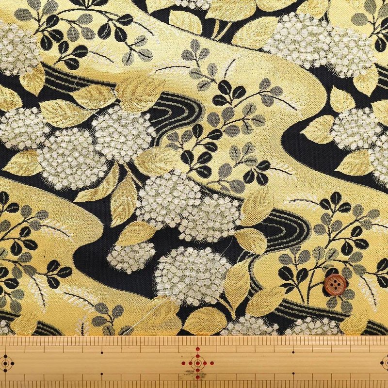 Photo4: 🌸華麗繡球花流水紋【日本選物｜預訂商品（約 20日到港）】🟡日本製｜西陣織 金襴｜和風 和柄 日式 紫陽花 古典韻味  (4)
