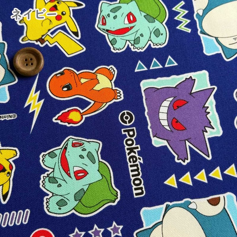 Photo2: 💕Pokémon【預訂商品（約 20日到港）】🟣日本製｜100% 棉 ~ 牛津布｜第一世代經典寶可夢 比卡超 卡比獸  小火龍｜2026年 10月 (2)